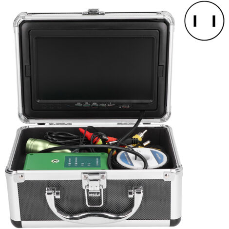 7-Zoll-HD-Farbunterwasserkamera (1000 TVL) mit Bildschirm, LED-Beleuchtung und 110-240-V-Netzteil zum Angeln