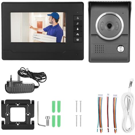 7-Zoll-HD-Video-Türsprechanlage mit Infrarot-Nachtsicht für die Haustür