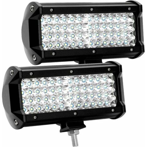 7-Zoll-LED-Arbeitsleuchte (12 V, 300 W), 144-W-LED-Autoscheinwerfer, IP67 wasserdichter Flutlichtstrahler, 27.000 lm LED-Nebelscheinwerfer, Arbeitsleuchten für Auto, LKW, Traktor, SUV, Boot (2er-Pack)