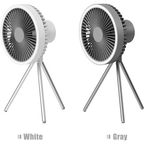 7-Zoll-LED-Hängeventilator mit USB-Stativ, tragbare Campinglampe mit 3 Geschwindigkeiten und 3 Helligkeitsstufen für Camping, Büro und Studentenwohnheim