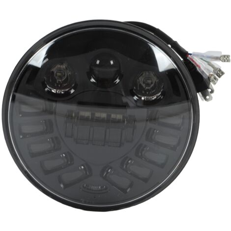 7-Zoll-Motorradscheinwerfer, 6000 K, 3000 lm, rund, Abblend-/Fernlicht, weiß, 12 V, 80 W