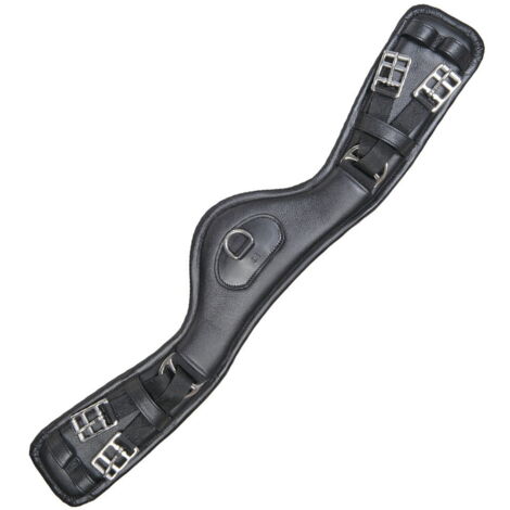 70 cm, Noir 9100: Sangle de dressage en cuir modèle Dressage Anatomic