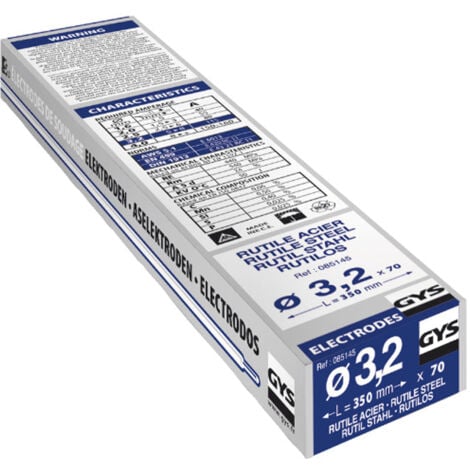 70 Electrodes Rutiles Acier Ø3,2 GYS - DEMI-ETUI