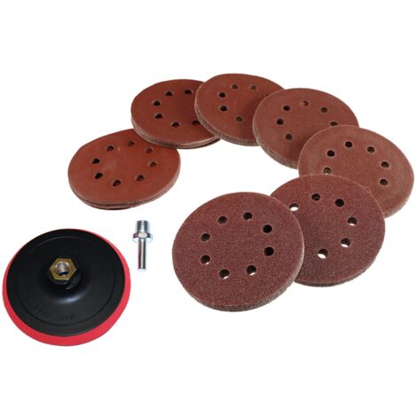 70 Klett Schleifscheiben 125mm Mix 8 Loch + Schleifteller