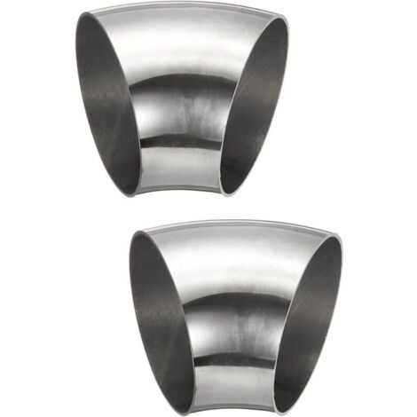 70 mm Außendurchmesser Stahl-Auspuffkrümmer, 2 Stück, 45 Grad, für Auspuffrohr-Handlauf.