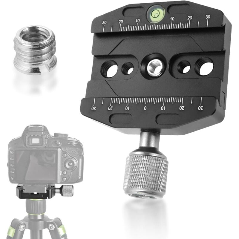 Image of 70 mm Schnellspannklemme – Metallklemme für Arca-Swiss, Stativplatte, Universalsitz – Schwarz