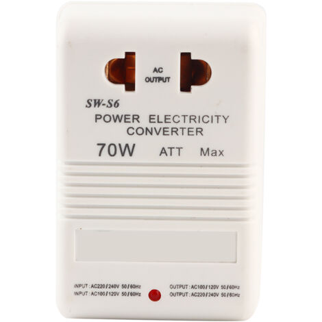 70-W-Abwärtstransformator 110 V/120 V auf 220 V/240 V mit chinesischem Stecker
