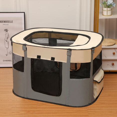 (70 x 55 x 40 cm) Faltbares Welpen-Laufzelt für Welpen, Hunde, Katzen und Kaninchen, ideal für drinnen und draußen