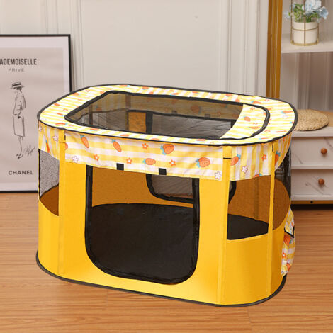 (70 x 55 x 40 cm) Faltbares Welpen-Laufzelt für Welpen, Hunde, Katzen und Kaninchen, ideal für drinnen und draußen