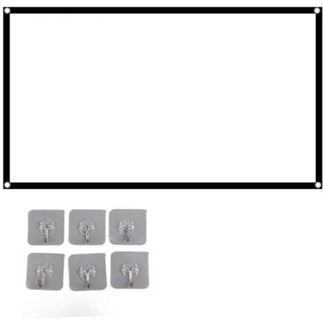 70-Zoll-HD-Projektionsleinwand im 16:9-Format – faltbare Polyesterleinwand für Zuhause und Büro