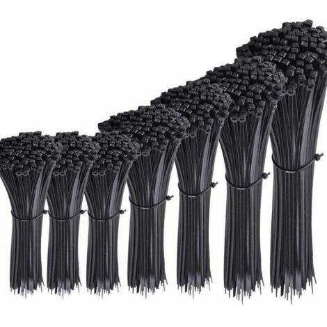 700 bridas de nailon negras, longitudes de 4/6/8/10/12
