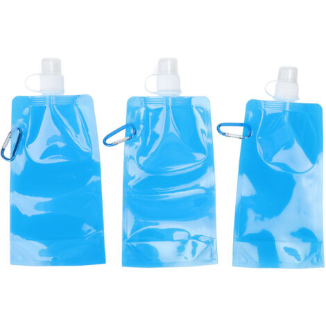 700-ml-Faltwasserflasche, BPA-frei, ideal für Reisen und Camping, blau