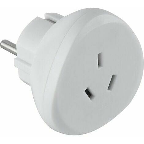 70060 Adaptateur de voyage Australie/Chine vers France/Europe, blanc