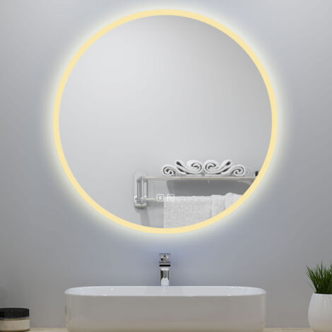 700MM 3 Colour LED Copper-free Silver Mirror,Anti-fog,Double bond Bluetooth,Infinitely Dimmable,Power Failure Memory,Touch Wall WwitchгмWall-mounted