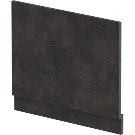 700mm Edge/Power Straight End Bath Panel & Plinth - Textured Matt Metallic Slate