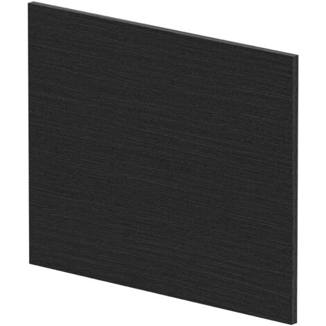 700mm Square MFC Reversible Shower Bath - Woodgrain Charcoal Black