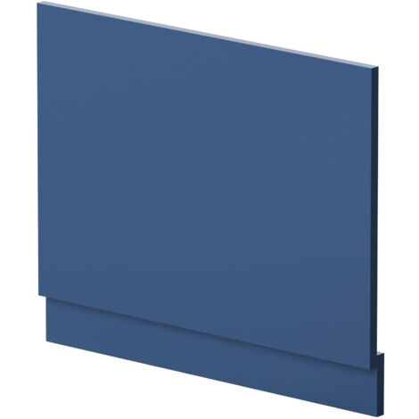 700mm Straight Reversible Bath End Panel & Plinth - Satin Blue