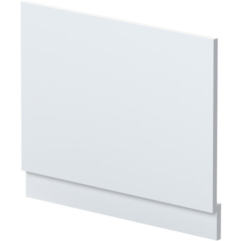 700mm Straight Reversible Bath End Panel & Plinth - Satin White