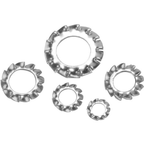 700Pcs M3-M8 Kombinationsbox Edelstahl 304 Zahnscheibe mit Außenverzahnung für Industrieanlagen Dichtungshaltering