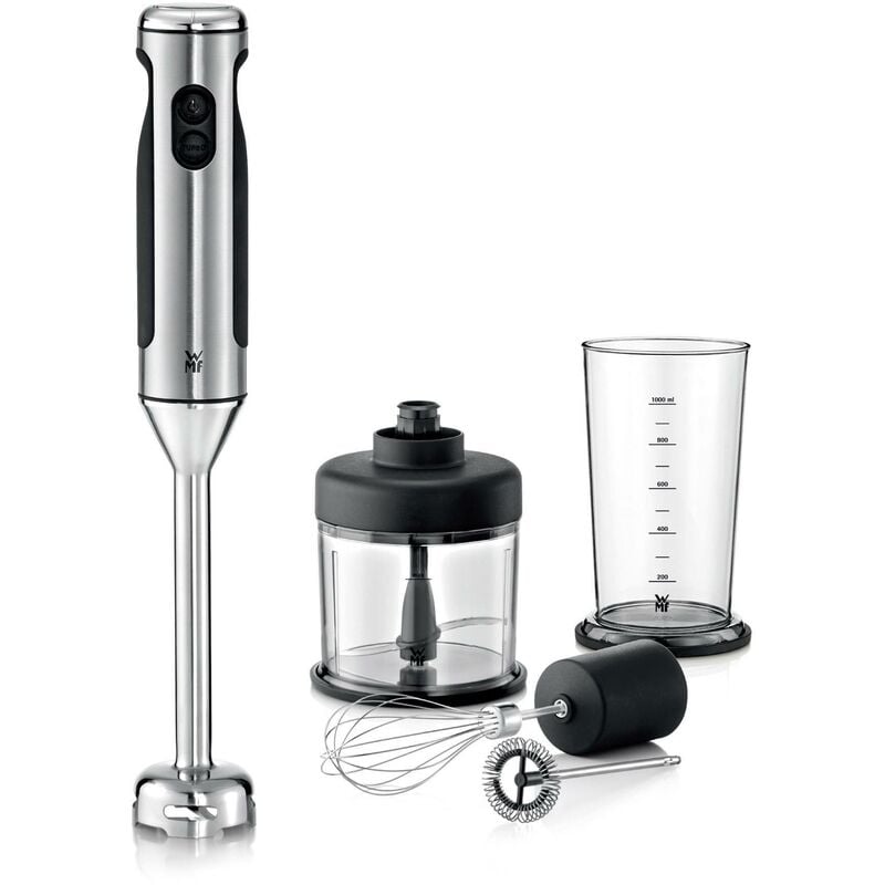 WMF - Lineo Stabmixer 700 w Turbofunktion, mit Standfuß, mit Mixbecher Edelstahl, Schwarz