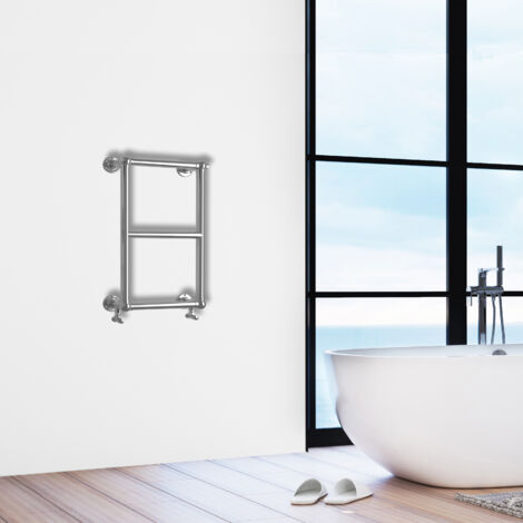 700X400(HxW)ChromeVictorian Style Heating Tower Balustrade Bathroom With Radiator Towel Heating Rack