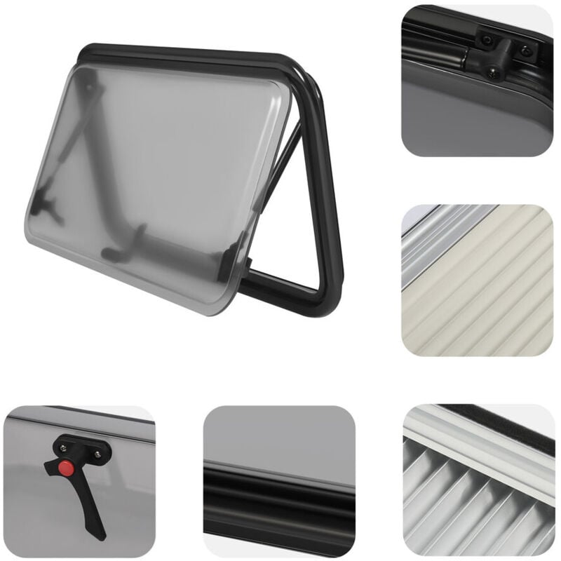 Senderpick - 700x400mm Fenêtre à projection+rouleau Camping-car Fenêtre Camper Fenêtre latérale Caravane