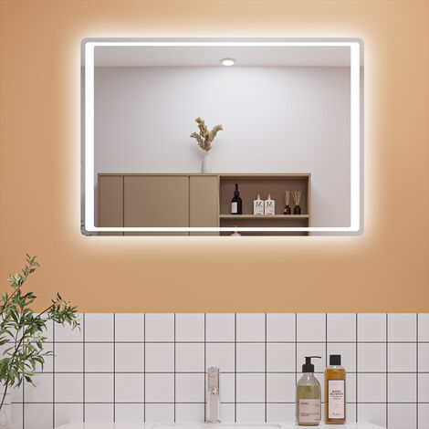 700x500 LED Bathroom Mirror with Demister Pad Touch Sensor Wall Mounted IP44 IR Motion Sensor