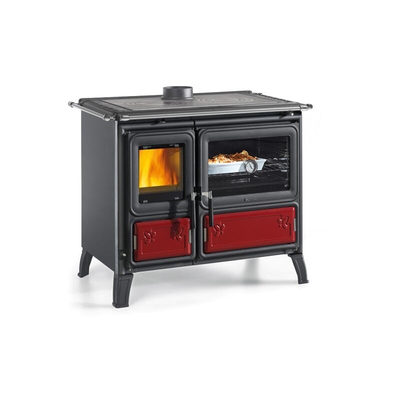 Nordica - Cuisinière à bois raccordable - la Milly 8.7 kW Bordeaux