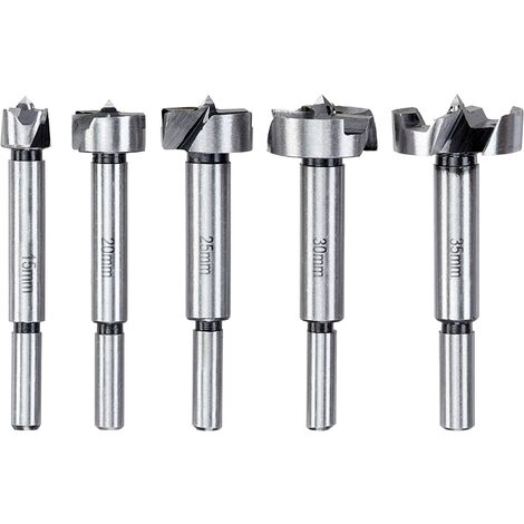 5pc Forstner Drill Bit Set Kitchen Cupboard Hinge 15/20/25/30/35mm Amtech F3800 