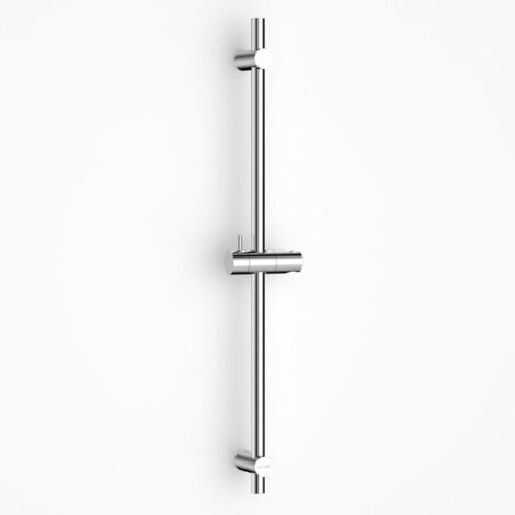 70cm Barre de Douche en Acier Inoxydable, Barre de Douche avec Support de Pommeau de Douche Réglable à 360° et Fixations Murales Variables pour S'adapter aux Trous de Perçage Existants, Chromé