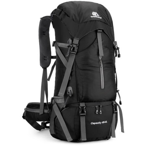 METERK 70L Wanderrucksack Wasserabweisend Kletter-Camping-Rucksack Reisetagesrucksack mit Regenschutz