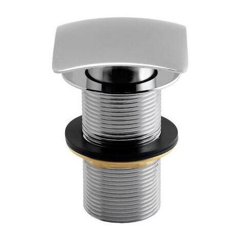 70mm Square Slotted Click Clack Basin Waste - Chrome