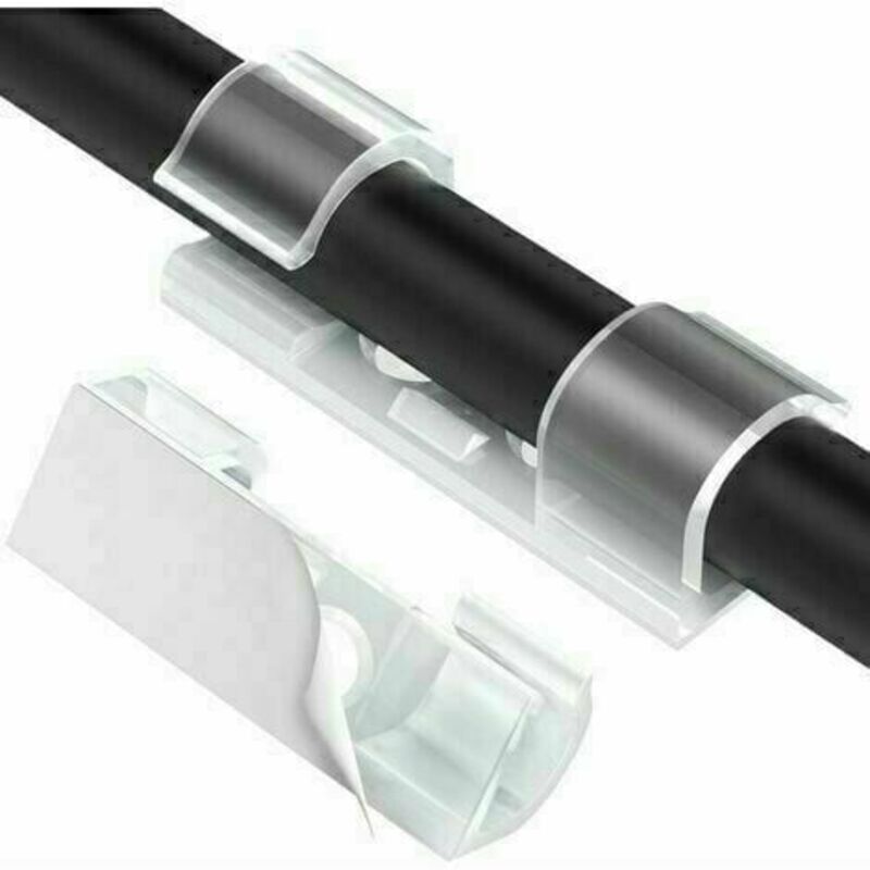 70PCS Clips Câbles Adhésifs, Attache Câble Auto Collant, Clip Rangement de Câbles Electrique, Support de Câble Organiseur de Fils pour