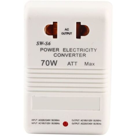 70W 110V / 120V à 220V / 240V Convertisseur de Tension, Adaptateur de Élévateur/Inverseur (Fiche Standard CN)