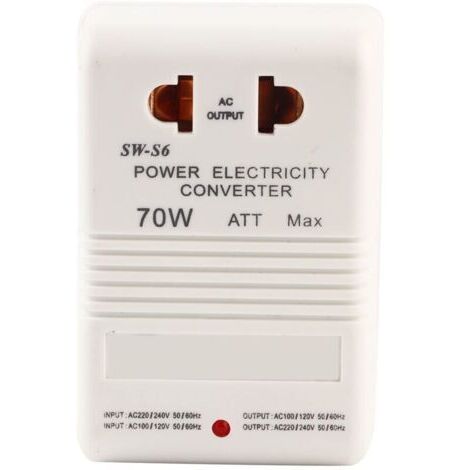 70W 110V / 120V à 220V / 240V Convertisseur de Tension, Adaptateur de Élévateur/Inverseur (Fiche Standard CN)