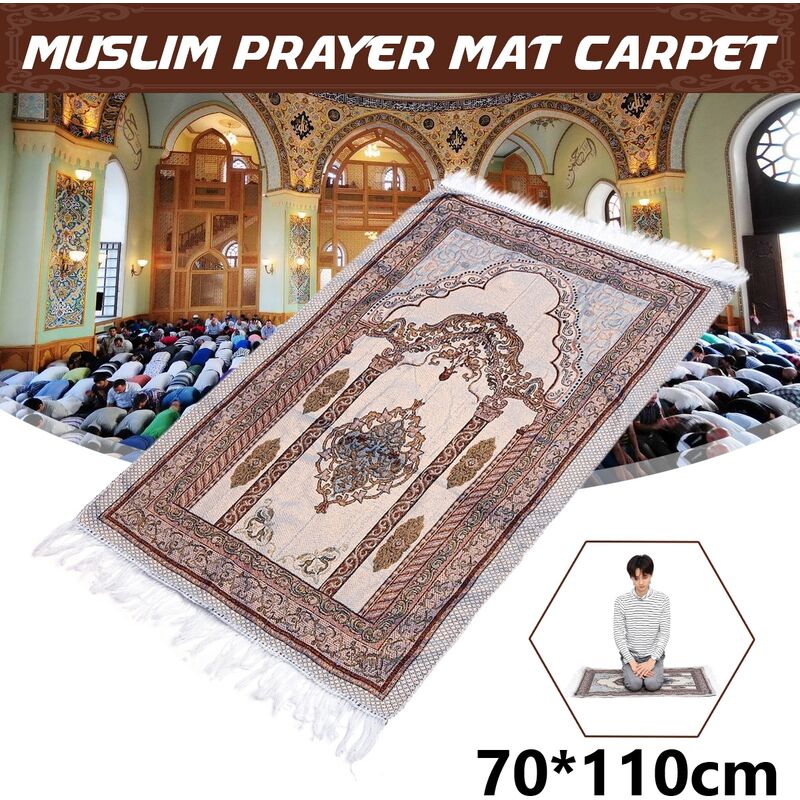 

70x110cm alfombra de oración musulmana alfombra alfombra de oración estilo Namaz Salat árabe islámica - Mohoo