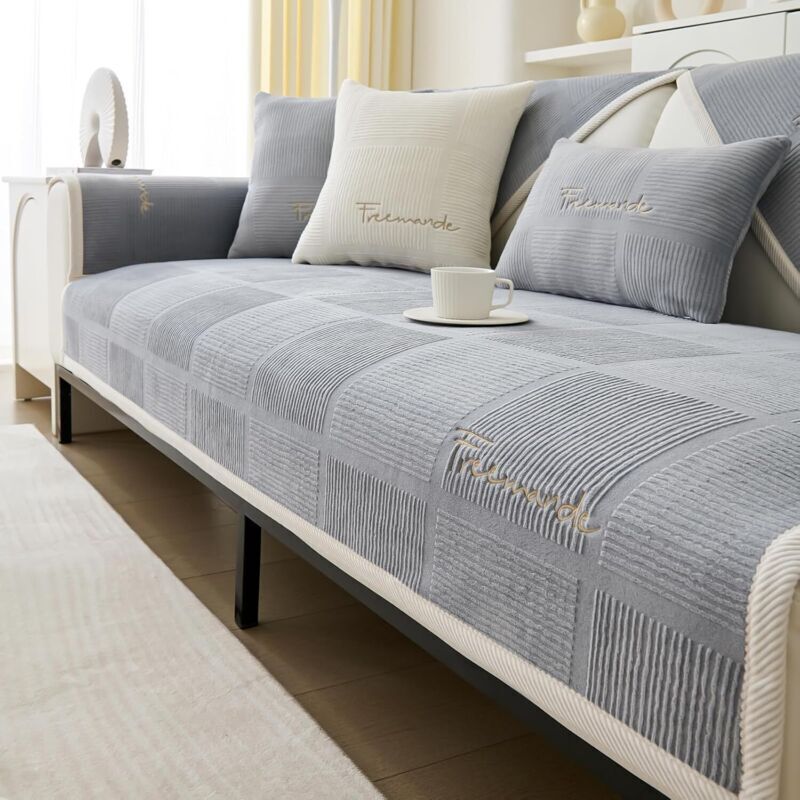 （70x150cm）Housse de Canapé Dangle -Matelassé,Housses pour Meubles 3 Places Couvre Canapé,Couverture De Canapé en Forme De L,revetement de canape