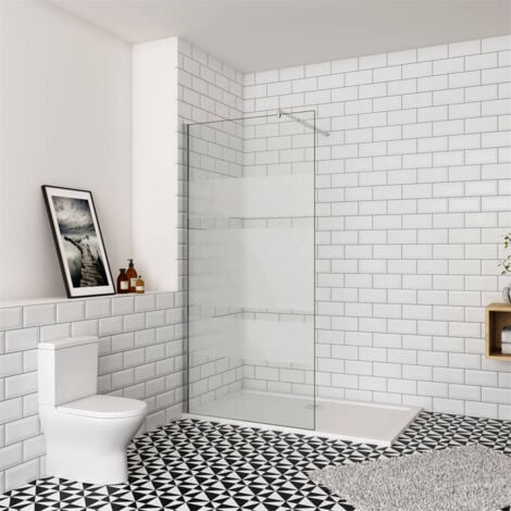 DUSCHPARADIES-DE 70x190cm 6mm Duschwand + 70-120cm Stange Walk in Dusche Glaswand Duschtrennwand