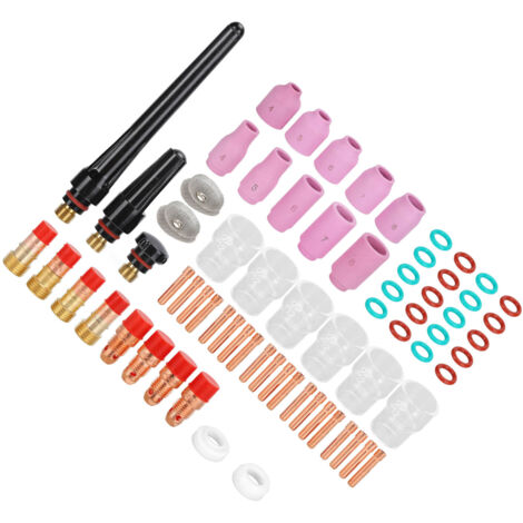 71 Pièces Kit Soudage TIG avec Buses Céramiques et Masque de Protection pour Torches WP-17/18/26