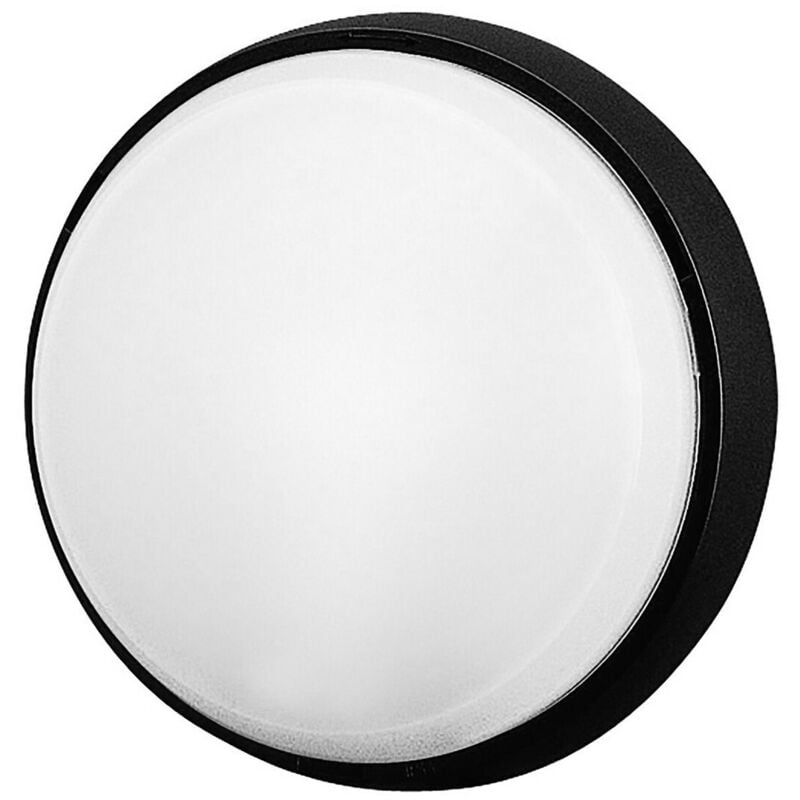 

Aplique estanco redondo negro E27 260x105mm. (Fenoplástica 7100N)