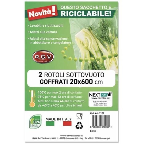 Rotolo di imballaggio sottovuoto goffrato 28 cm X 3 metri