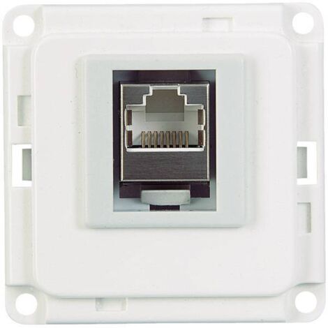 71682 Sistema su battiscopa Presa a muro per ISDN Bianco 1 pz.