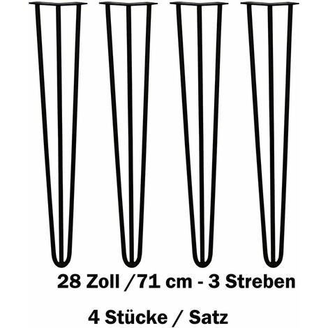 71cm Pieds de meubles, Ensemble de 4, cuisses de coiffure Table remplaçable et pieds de la meuble à poils de la coiffure Table de table, avec protège-sols et vis disponibles dans la quantité de