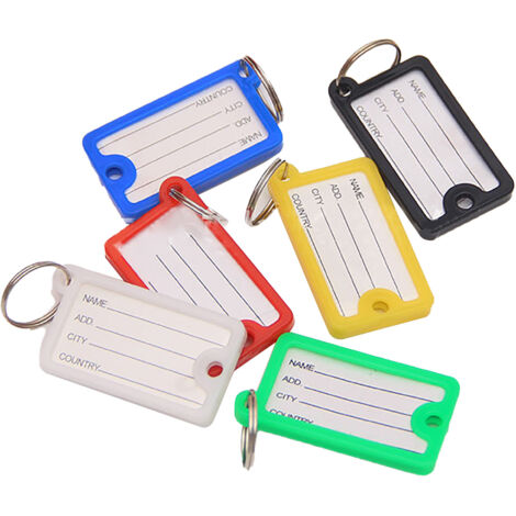 72 Étiquettes Colorées pour Clés en PP - Faciles à Enregistrer et Identifier - Idéal pour Bureau, École, Maison (Lot de 72)