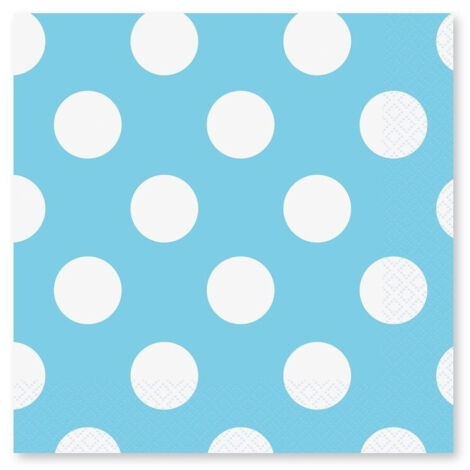 72 Pcs Serviettes En Papier Bleu Fête D'anniversaire Naissance Baptême