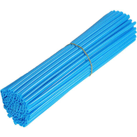 72 pièces de peaux de rayons de vélo, couverture décorative universelle Cool pour la saleté de montagne, vélo pour enfants bleu
