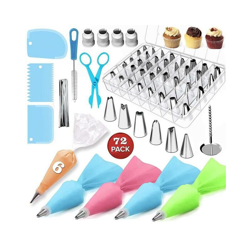 72 pz/set Kit di strumenti per decorare torte