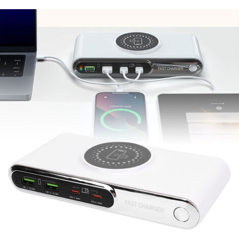 72-W-Multifunktions-USB-C-GaN-Ladegerät, PD45-W-Netzteil, Schnelllade-Hub, Ladestation für Laptops und Mobilgeräte
