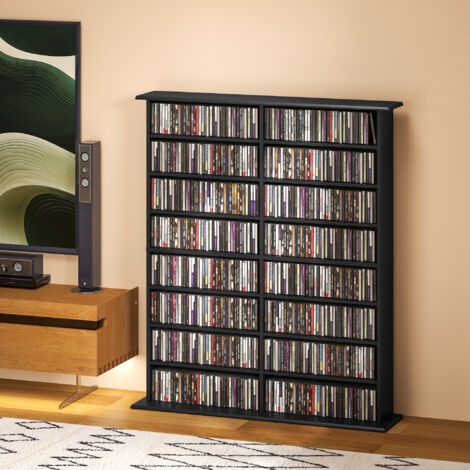 720 CD/396 DVD/396 Blu-ray Storage Unit - Black