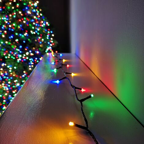 720 LED 57.5m Indoor Outdoor Christmas Multi Function Mains Operated String Lights with Timer in Multicoloured